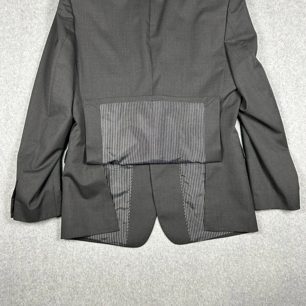 Banana Republic Blaze Men 40R Marzotto Charcoal Grey Wool Lined Luxury